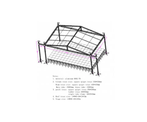 19*12*10m Peak Roof Truss