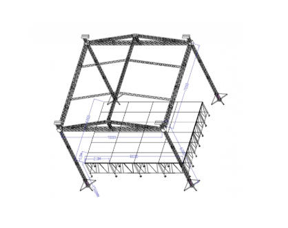 9*7*6m Peak Roof Truss